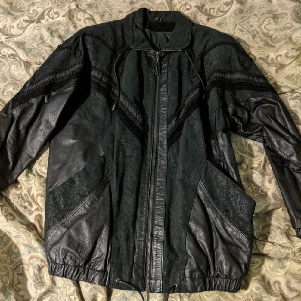 Vintage 80s/90s Goth Leather Coat